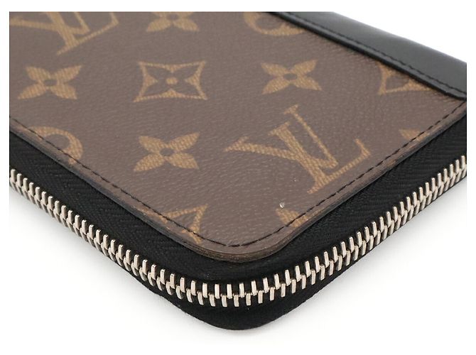 Louis Vuitton Monogram Macassar Zippy Long Wallet Brown Black - view 4
