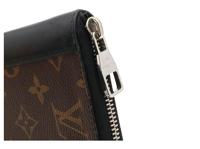 Louis Vuitton Monogram Macassar Zippy Long Wallet Brown Black - view 5
