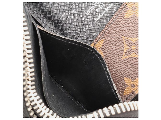 Louis Vuitton Monogram Macassar Zippy Long Wallet Brown Black - view 9