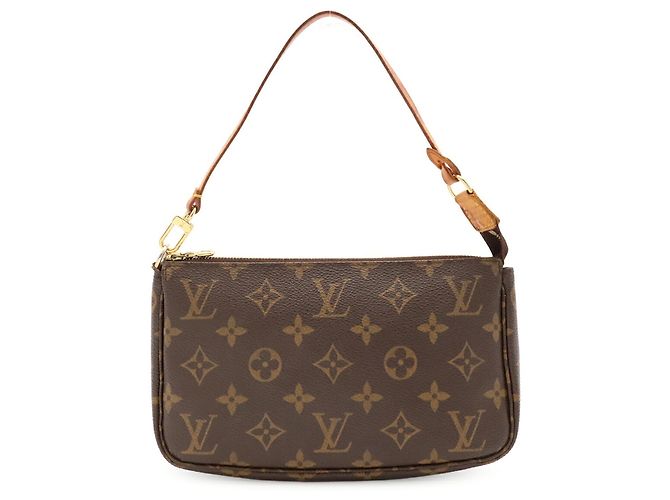 Louis Vuitton Monogram Pochette Accessoires Handbag Pouch Marrone - vista 2