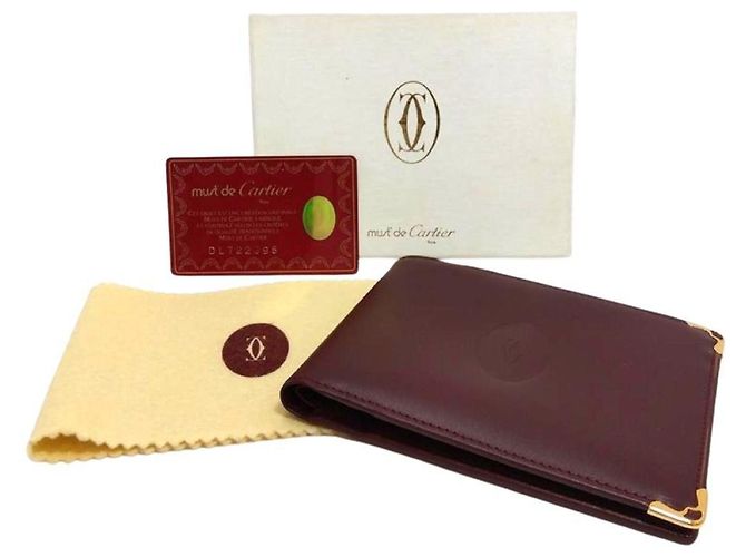 Cartier Must Line Bi-Fold Geldbörse Bordeaux - Ansicht 10