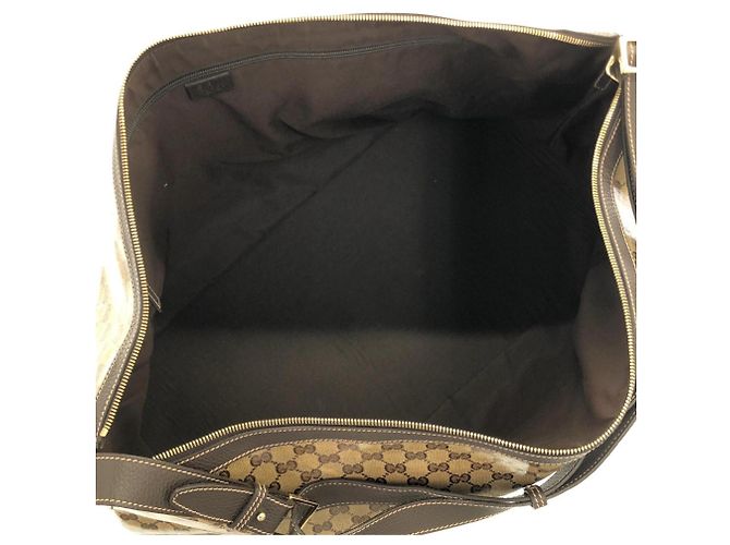 Borsa a tracolla Gucci 105669 FZIFG Marrone Beige - vista 9