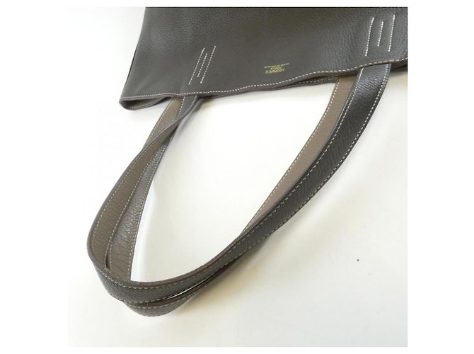 Hermès Hermes Double Sens Handtasche Beige Taupe - Ansicht 7
