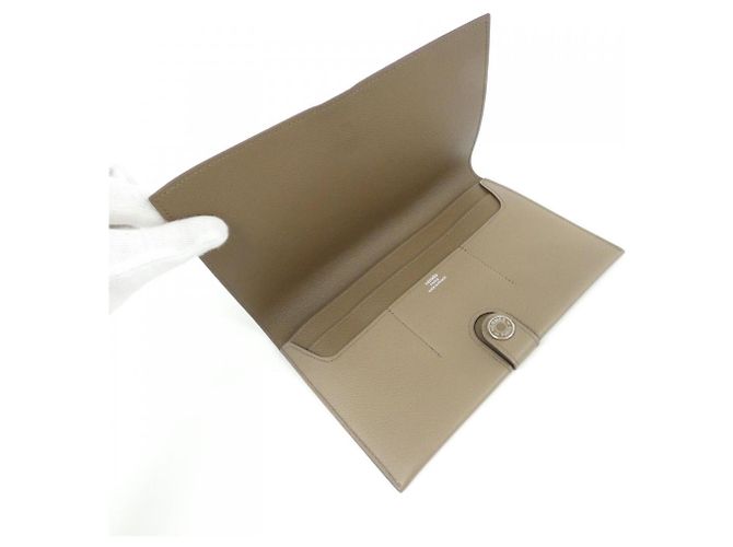 Hermès Hermes RMS Toutainman Verso 085234CK Long Bill Wallet Beige - vista 8