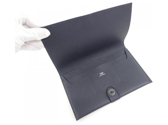 Hermès Hermes Long Bill Wallet in Blue Nuit - view 6