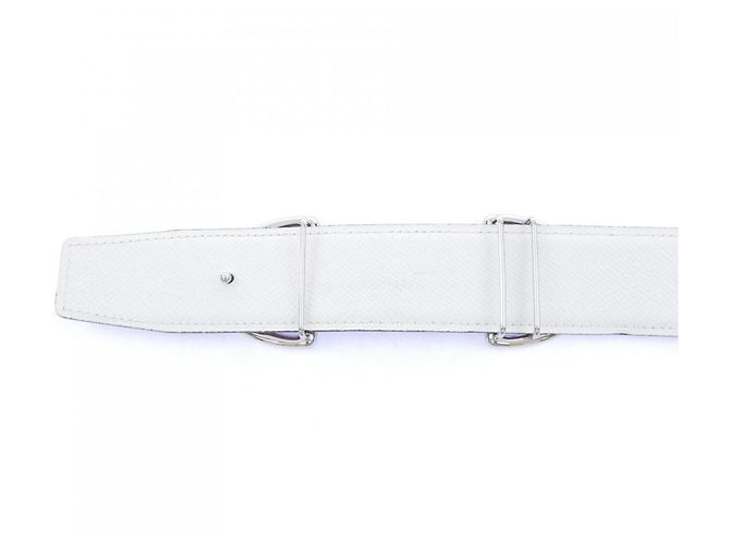Hermès Gürtel Braun Weiß - Ansicht 3