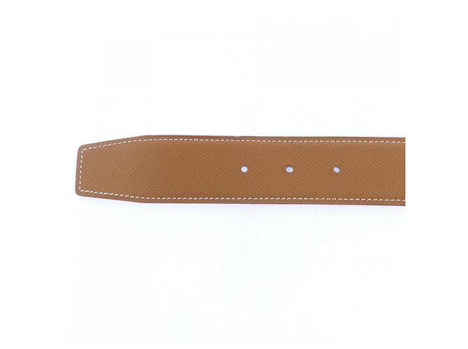 Hermès Gürtel Braun Weiß - Ansicht 4