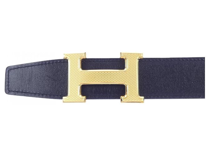 Hermès Hermes H Guilloché 32mm Reversible Belt Brown Black - view 2