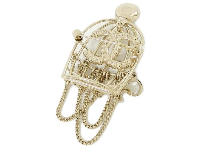Broche Chanel AB4880 Dourado e Branco - vista 2