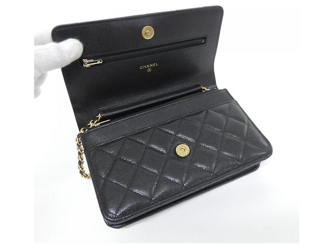 Portafoglio a catena Chanel AP3516 Nero - vista 6