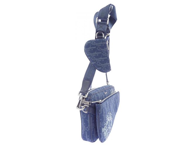 Borsa Saddle Christian Dior Dior Tears Blu navy - vista 2