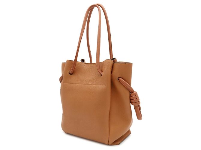 Borsa Tote Loewe Flamenco Knot Small Marrone - vista 3