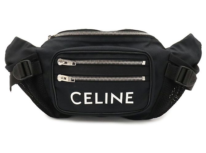 Belt Bag Céline Bolsa de Cintura Celine Medium Trekking Preto Branco - vista 2