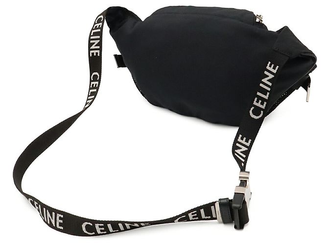 Belt Bag Céline Bolsa de Cintura Celine Medium Trekking Preto Branco - vista 3
