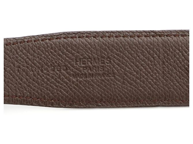 Hermès Cinturón Hermes H-Belt con hebilla H Castaño Negro - vista 10