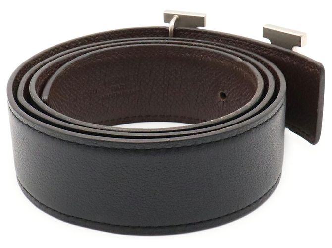 Hermès Cinturón Hermes H-Belt con hebilla H Castaño Negro - vista 3