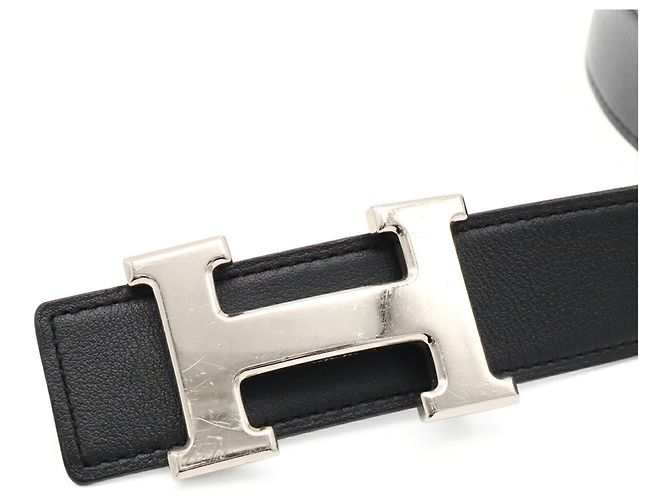Hermès Cinturón Hermes H-Belt con hebilla H Castaño Negro - vista 4