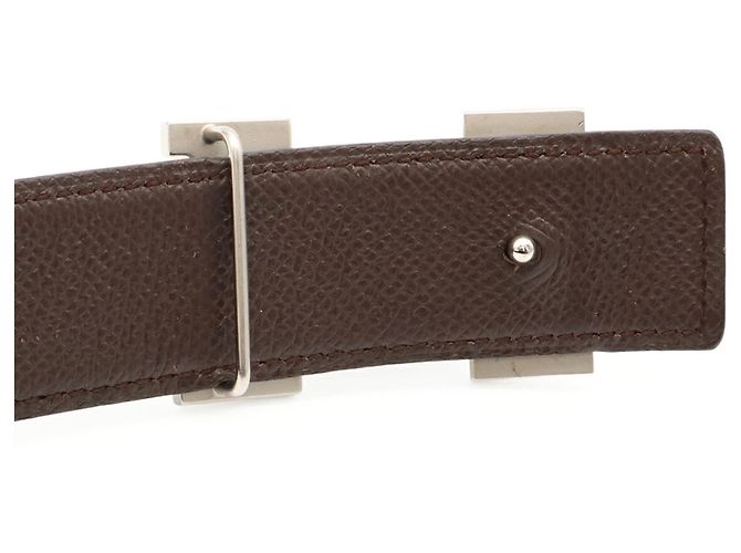 Hermès Cinturón Hermes H-Belt con hebilla H Castaño Negro - vista 5