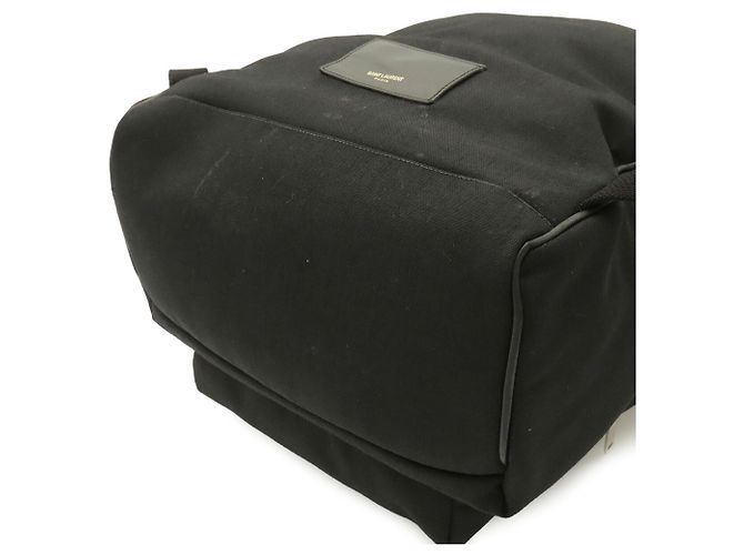Yves Saint Laurent Canvas Leather Backpack Black - view 4
