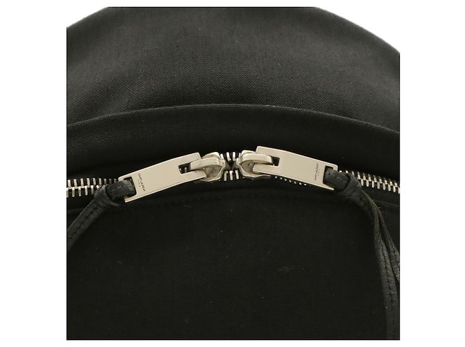 Yves Saint Laurent Canvas Leather Backpack Black - view 8
