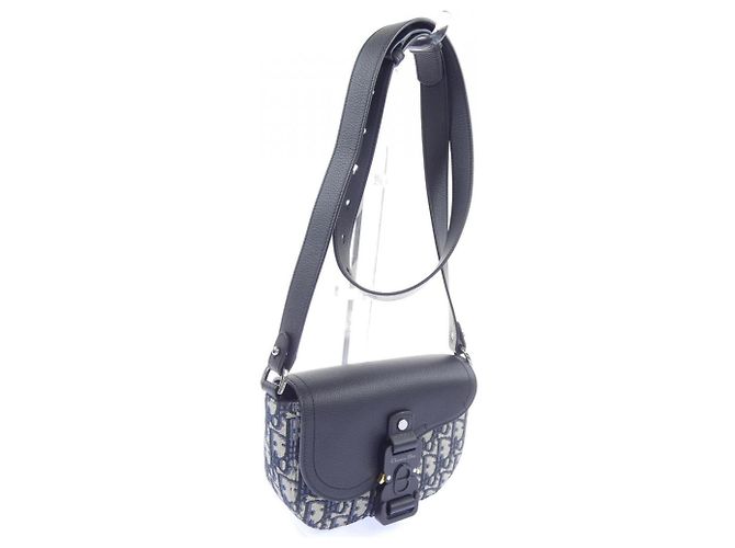 Sac Messenger à rabat Christian Dior Dior SADDLE Noir Beige Bleu Marine - vue 2
