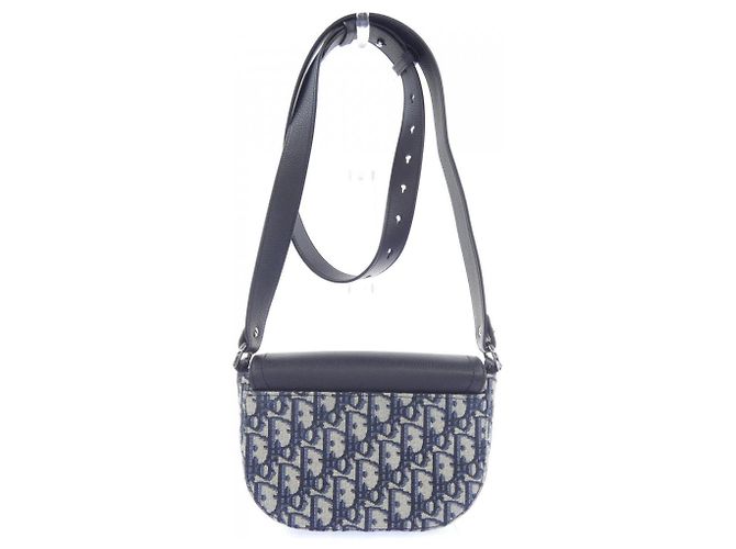 Sac Messenger à rabat Christian Dior Dior SADDLE Noir Beige Bleu Marine - vue 3