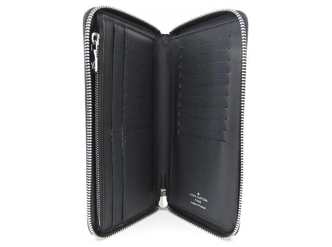 Louis Vuitton Taiga Zippy Wallet Black - view 6