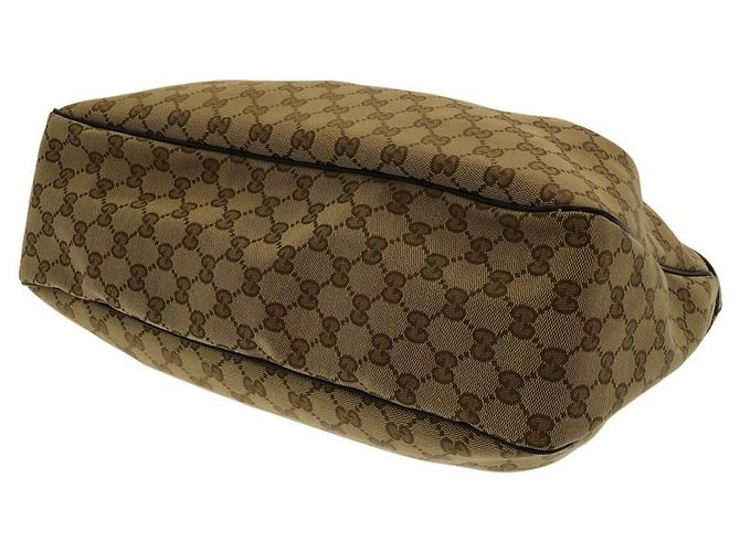 Borsa a mano Gucci in tela GG beige - vista 3