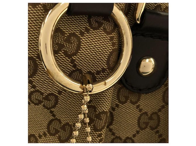 Borsa a mano Gucci in tela GG beige - vista 4