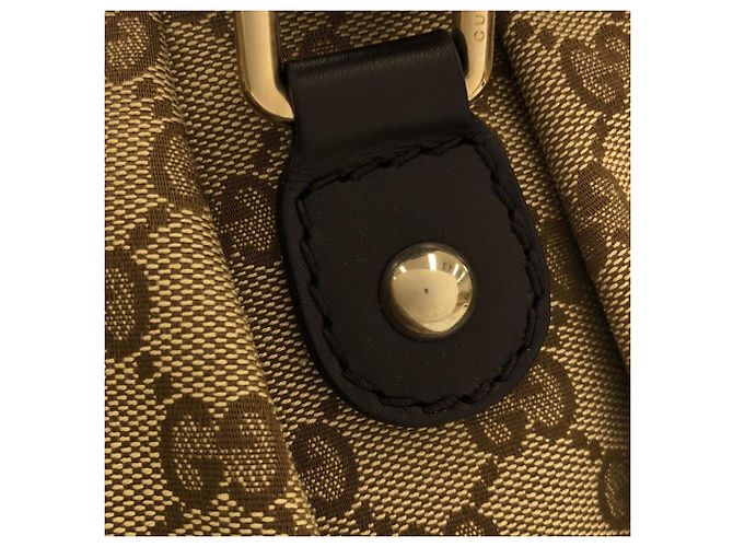 Borsa a mano Gucci in tela GG beige - vista 5