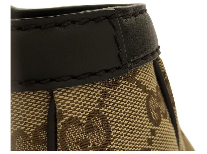 Borsa a mano Gucci in tela GG beige - vista 6
