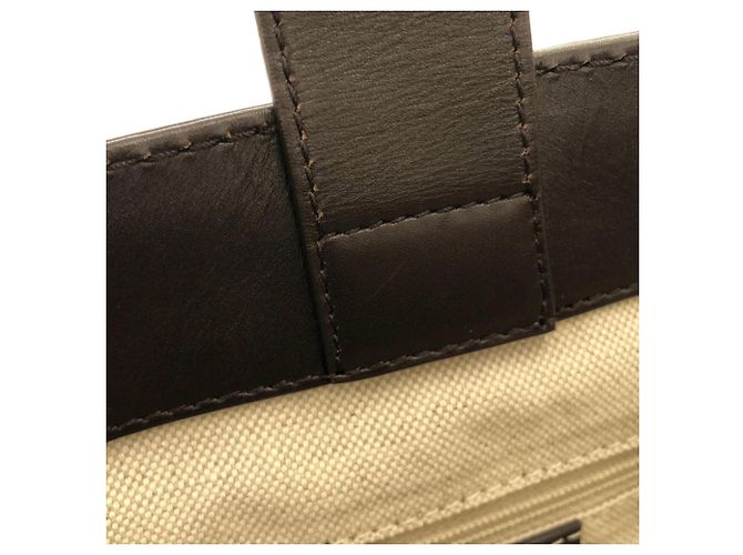 Borsa a mano Gucci in tela GG beige - vista 9