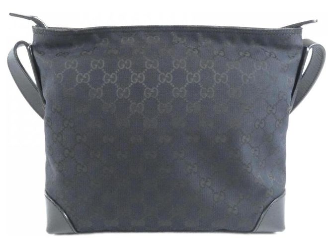 Borsa a tracolla Gucci in tela GG nera Nero - vista 2
