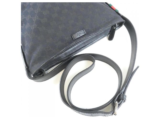 Borsa a tracolla Gucci in tela GG nera Nero - vista 6