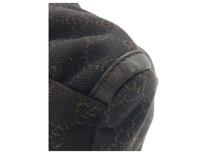 Borsa a tracolla Gucci 265692 in denim marrone scuro - vista 3