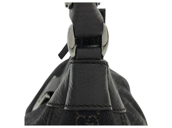Borsa a tracolla Gucci 265692 in denim marrone scuro - vista 6
