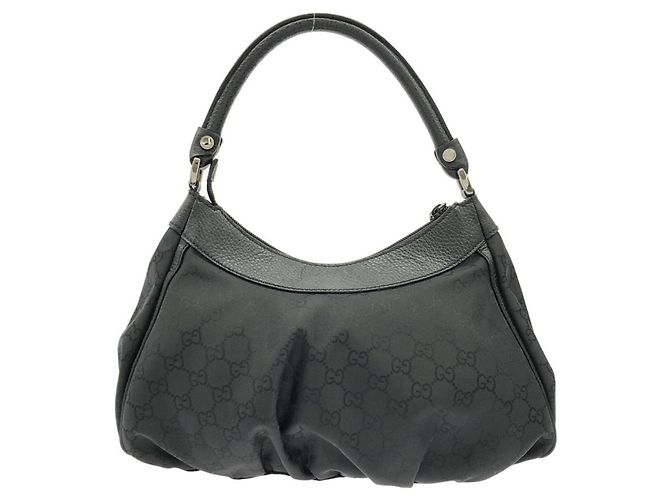 Borsa a tracolla Gucci 265692 in nylon nero - vista 2