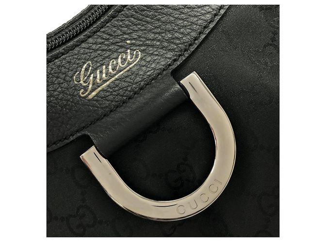 Borsa a tracolla Gucci 265692 in nylon nero - vista 6
