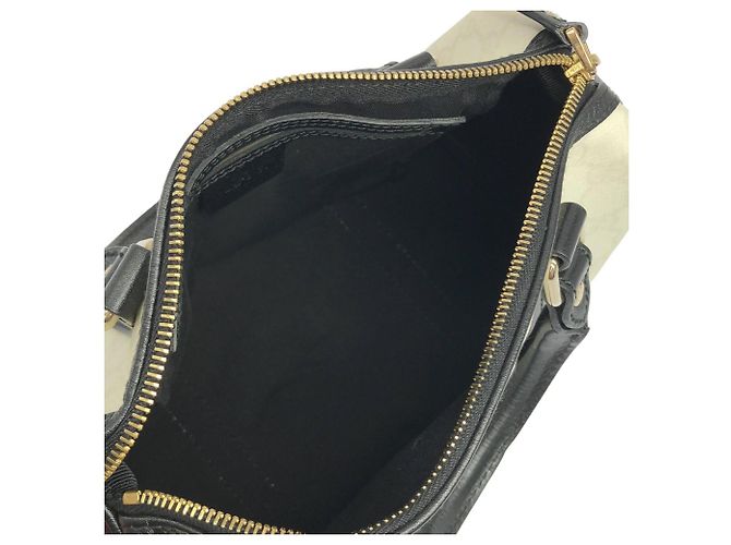 Gucci 193604 Boston Tasche Schwarz Weiß - Ansicht 9