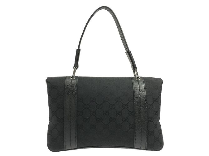 Borsa Gucci 113014 in tela GG nera Nero - vista 2