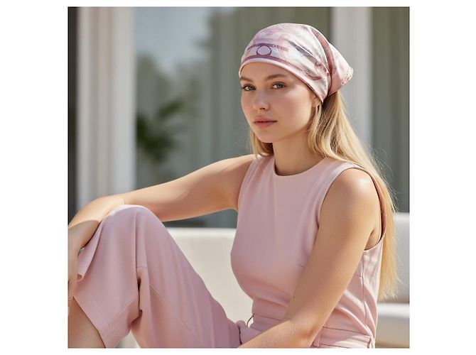 Hermès Gavroche 45 Seidentuch Mors et Gourmettes Rose Powder Pink Weiß Grau - Ansicht 2