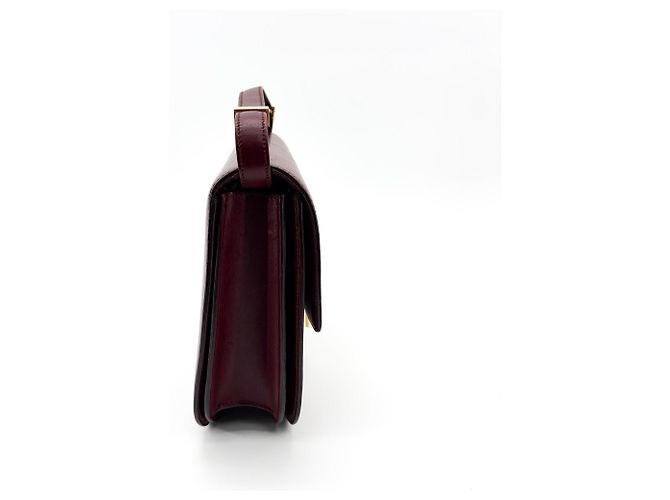 Céline Celine Classic Box Smooth Leather Medium Burdeos - vista 5