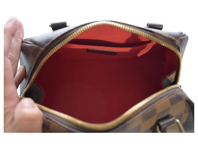 Bowling Louis Vuitton Ribera Mini Bolso de Mano Damier Ebene Marrón Castaño Monograma - vista 14