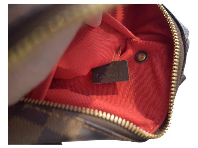 Bowling Louis Vuitton Ribera Mini Bolso de Mano Damier Ebene Marrón Castaño Monograma - vista 15