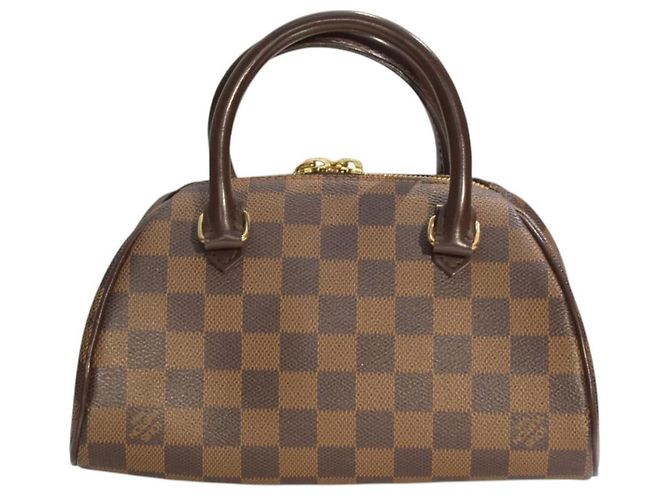 Bowling Louis Vuitton Ribera Mini Bolso de Mano Damier Ebene Marrón Castaño Monograma - vista 4
