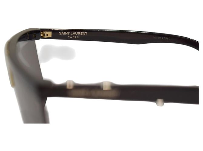 Autre Marque Saint Laurent SL 537 Palace Gafas de Sol Negras Negro Dorado - vista 9