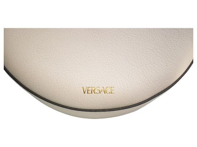 Versace Borsa a tracolla rotonda La Medusa pelle bianca Bianco - vista 13