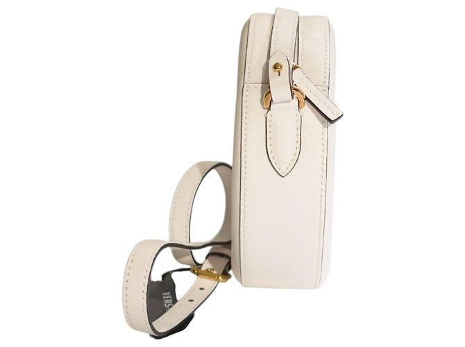 Versace Borsa a tracolla rotonda La Medusa pelle bianca Bianco - vista 4
