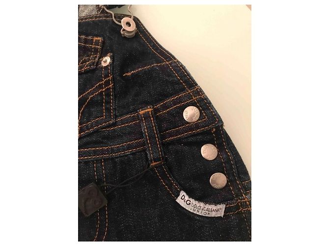 Peto de denim Dolce & Gabbana Junior Azul oscuro - vista 3