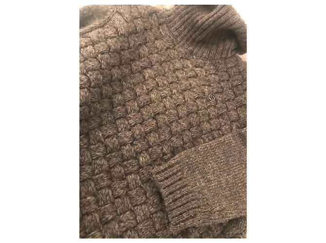 Gucci Rollkragenpullover aus grauer Alpakawolle - Ansicht 4